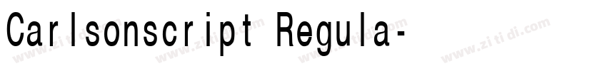 Carlsonscript Regula字体转换 Carlsonscript Regula字体转换